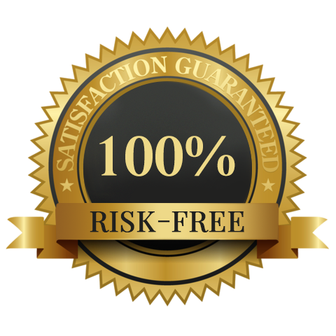 100% risk-free satisfaction guarantee badge